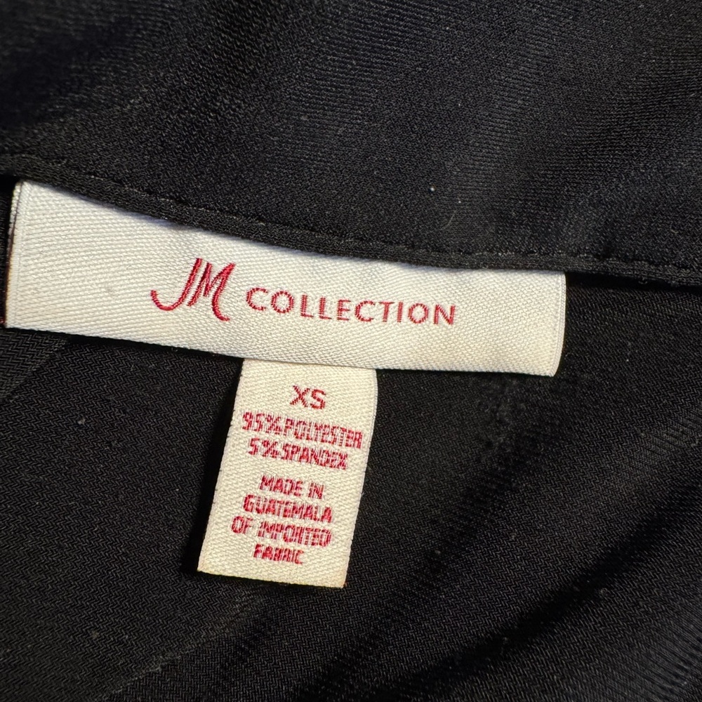 JM Collection Black/White Layered LOOK TOP XSMALL  #F - Picture 6 of 7